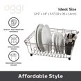 thumbnail image 2 of Oggi Compact Dish Drying Rack - Black Steel Drain, 2 of 7