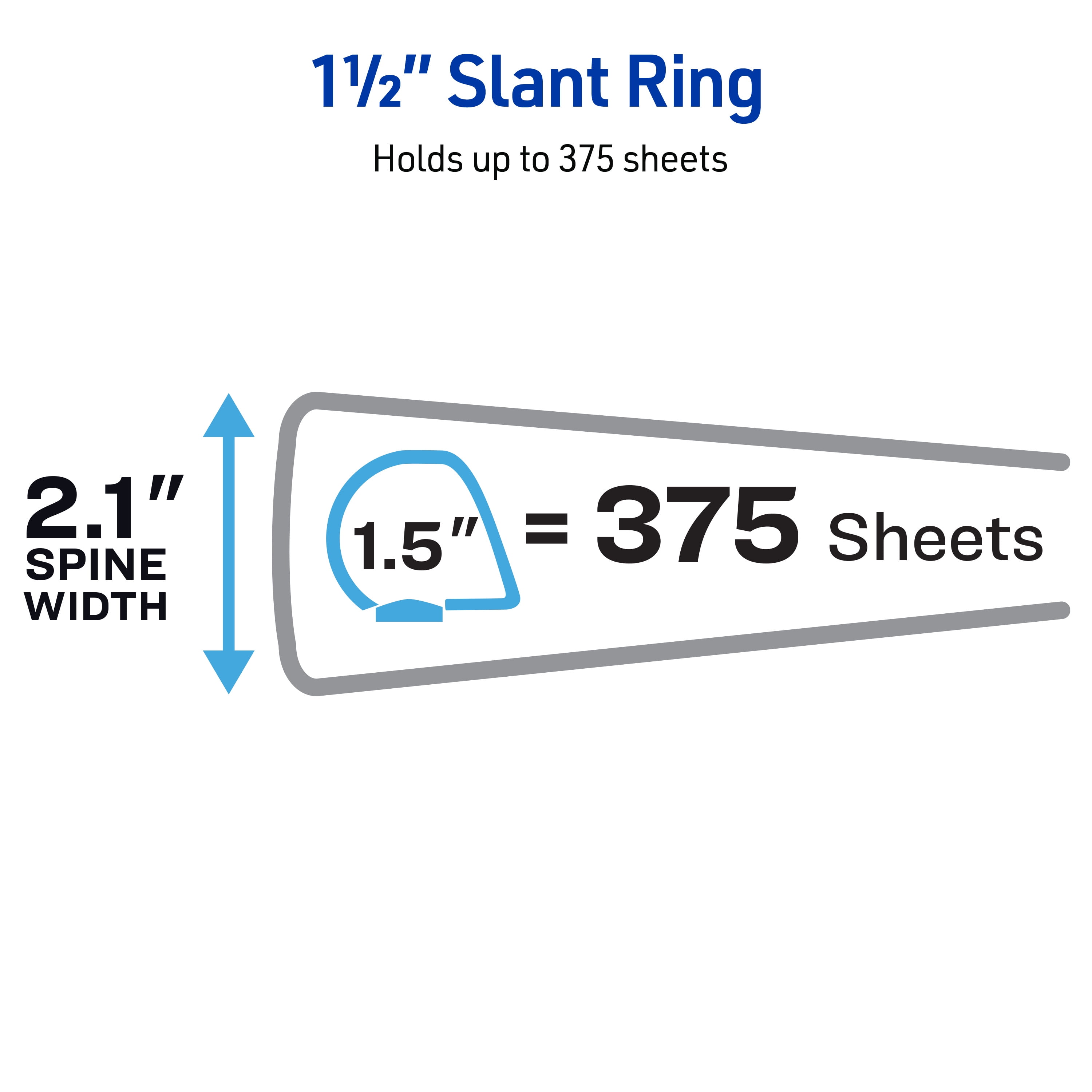 Avery Heavy-Duty Binder, 1.5" Slant Rings, Black (79097)