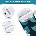 thumbnail image 3 of Yayeee 30oz Stainless Steel Tumbler with Straw and Handle Double-Wall Insulated Travel Water Bottle, Lemon Leaves, 3 of 8