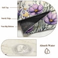 thumbnail image 6 of 3'x5' Area Rugs, Purple Floral Spring Indoor Outdoor Area Rug for Living Room Bedroom, Watercolor Summer Botanical Vintage Washable Bathroom Rugs Kitchen Floor Carpet Mats Home Decor Aesthetic, 6 of 8