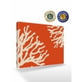 thumbnail image 2 of Coral Orange Wall Art for Living Room,Canvas Picture Wall Decor for Bathroom Bedroom,Coastal White Ocean Marine Nautical Beach Painting Artwork for Office Kitchen Hallway Dining Room Decor 24"x32", 2 of 8