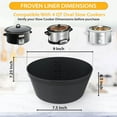 thumbnail image 2 of Revestimientos ovalados de silicona para olla de cocción lenta de 4 a 4,5 cuartos. Insertos para ollas de cocción lenta reutilizables, gruesos, pesados ​​y resistentes, compatibles con la mayoría de l, 2 of 5