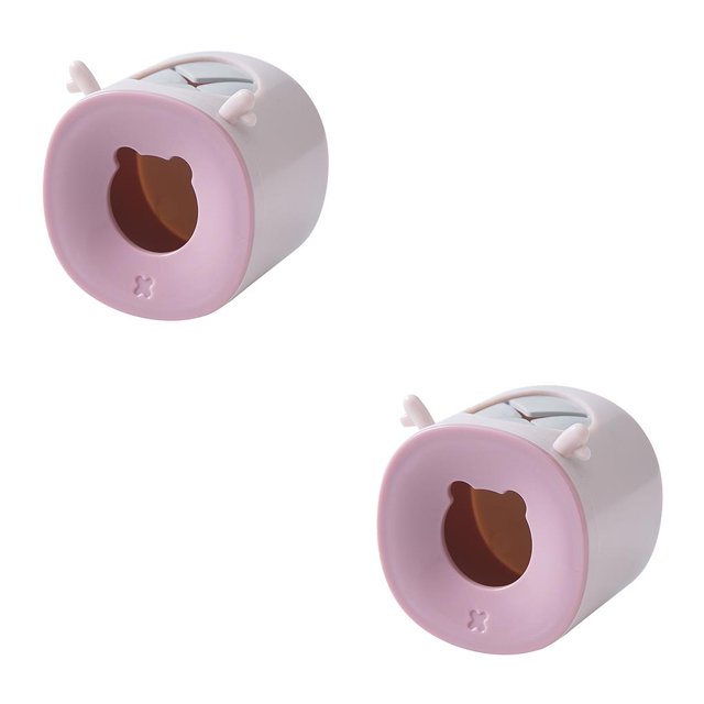 Yuarrent Soporte para cepillos de dientes, organizador de cepillos de eléctrico de drenaje, soporte de almacenamiento para baño Rosado Cornamenta 2piezas