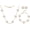 Gold White Set, variant on Four Leaf Clover Choker Necklace for Women | 18K Gold Plated Lucky 4 Leaf Jewelry | Trendy Gifts for Her
