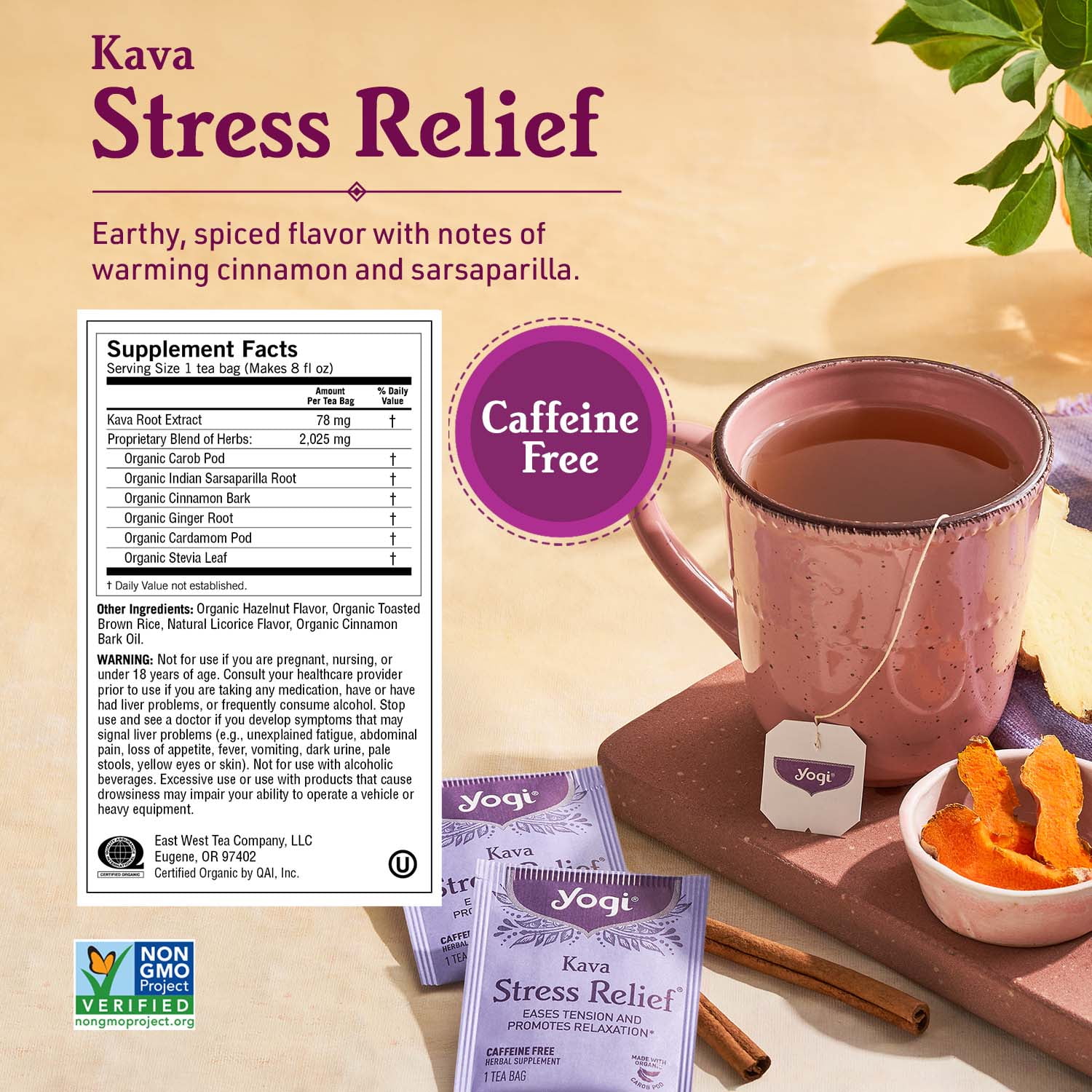 Yogi Stress Relief & Herbal Tea Variety pack - Includes Bedtime, Kava Stress Relief, Soothing Caramel Bedtime & More - 16 Tea Bags per pack (6 Packs)
