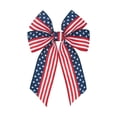 thumbnail image 1 of SLYNSHome Nœuds Patriotiques pour Décorations de Couronnes, Guirlande d'Étoiles à Rayures Rouges et Bleues pour le 4 Juillet, Jour de l'Indépendance, Décoration Intérieure et Extérieure, 1 of 6
