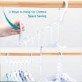 thumbnail image 2 of 8 Pack Plastic Space Saving Hangers, Multi-Port Closet Organizer Hooks, Wardrobe Storage for Shirts, Pants, Dresses, Heavy Duty Closet Accessories, 2 of 9