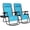 Light Blue, variant on 26" Zero Gravity Recliners Outdoor Adjustable Folding Reclining Lounge Chairs w/Pillows, Cup Holder Trays and Carry Strap for Patio Backyard Beach New Set of 2