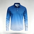 thumbnail image 6 of Bovxnpu Mens Long Sleeve Shirts Button Tee Dress Golf Shirt Gradient Button Down Shirt Casual Collared Tops, 6 of 6