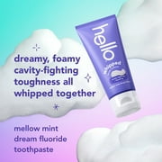 Hello Whipped Fluoride Toothpaste, Minty Foam Toothpaste, Mellow Mint Dream, 4.0 oz
