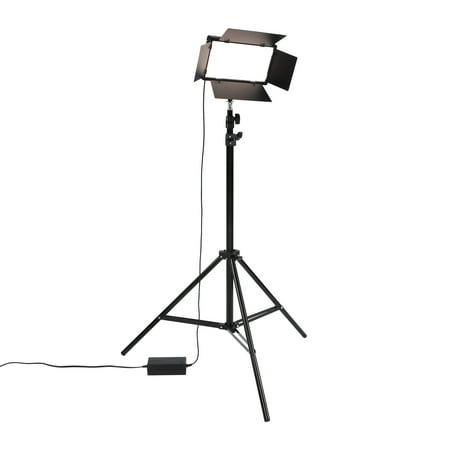 Image of Acurit Colorview Lux Artist Studio Light - Adjustable Photography Lighting Kit 3 Color Temps 4 Metal Barn Doors 4160 Lumens LED - Remote Control AC Power Supply 6 6 Light Stand Included