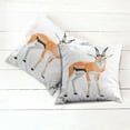 thumbnail image 6 of Ambesonne Antelope Throw Pillow Cover 2 Pack, Thomson's Gazelle Cartoon, 18", Multicolor, 6 of 7