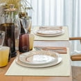 thumbnail image 6 of decorUhome Placemats Set of 4 - Cotton Linen Blend Washable Heat Resistant Dining Table Mats, Cream, 13" x 19", 6 of 7