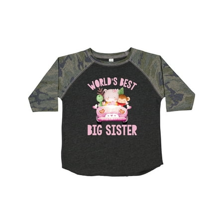 

Inktastic Big Sister - Pink Safari Animals Gift Toddler Toddler Girl T-Shirt