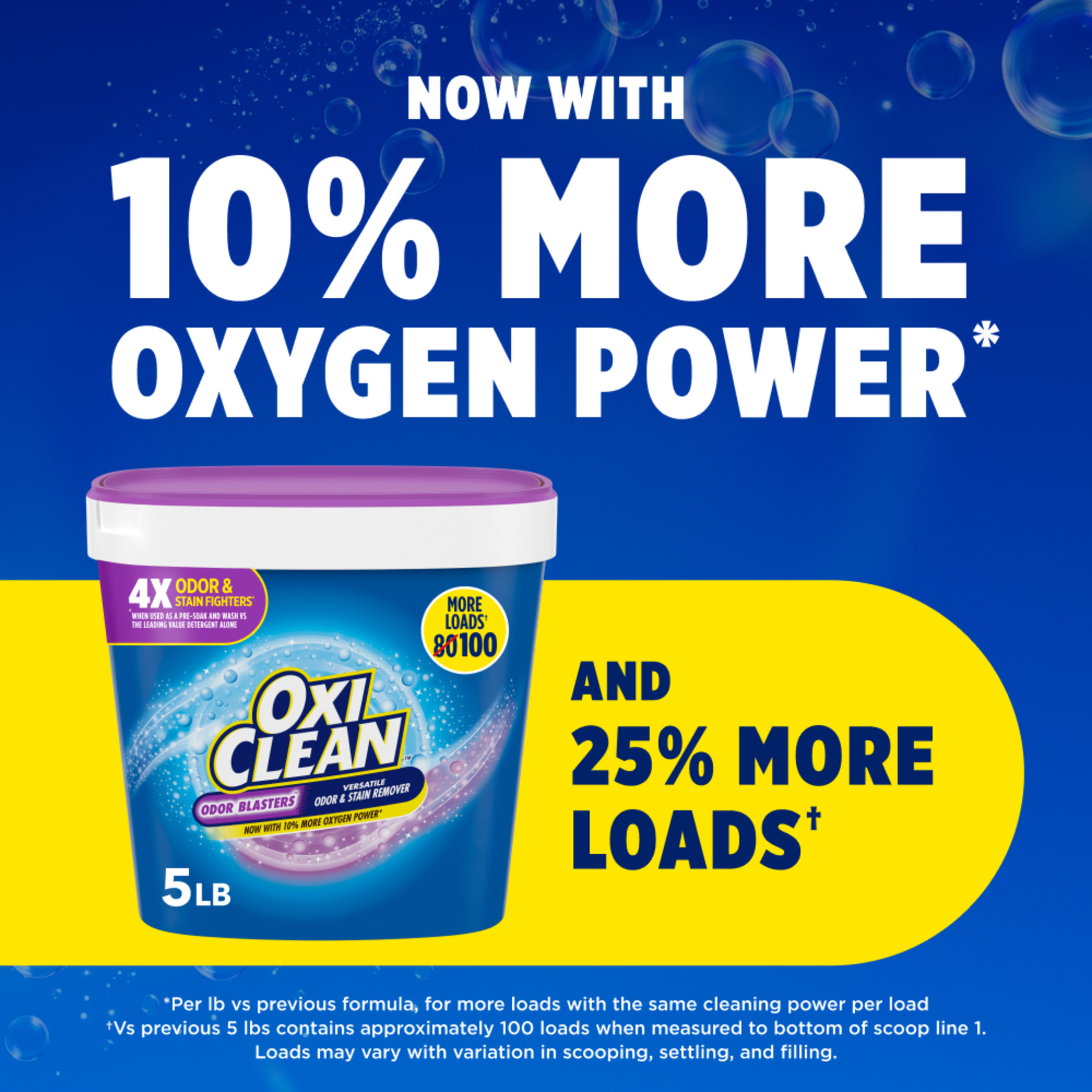 OxiClean Odor Blasters Stain & Odor Remover Powder, 5 lb photo 2