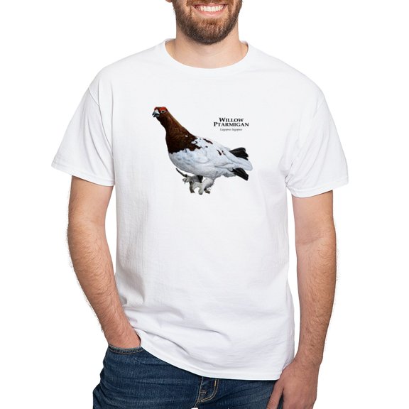 CafePress - Willow Ptarmigan White T Shirt - Men's White Classic Cotton T-Shirts