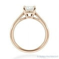 thumbnail image 3 of Round Cut Moissanite by Charles & Colvard 4-Prong Solitaire Engagement Ring in 14k Rose Gold, 3 of 4