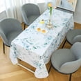 thumbnail image 3 of Tablecloth Indoor Outdoor Stain and Wrinkle Resistant Polyester Fabric Table Cloth Wipe Clean Decorative Table Cover for Dining Table, Buffet Party, Indoor and Outdoor Use, 3 of 6