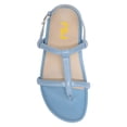 thumbnail image 2 of FSJ Women Split Round Toe Platform Thong Sandals T Strap Buckled Platforms Summer Beach Holiday Daily Shoes Size 14 Sky Blue, 2 of 4
