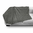 thumbnail image 2 of Geometric Soft Flannel Fleece Blanket, Rhythmic Repetition Floral Motif with Triangles Abstract Bold Art, Cozy Plush for Indoor and Outdoor Use, 50" x 60", Charcoal Grey and Eggshell, by Ambesonne, 2 of 5
