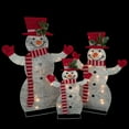 thumbnail image 3 of Northlight Set of 3 LED Lighted Family of Snowmen Outdoor Christmas Decoration, 3 of 6