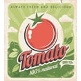 thumbnail image 3 of Vintage Duvet Cover Set, Retro Tomato Poster an Antique Paper Print in Contemporary Graphic Design, Decorative 3 Piece Bedding Set with 2 Pillow Shams, Queen Size, Green Red, by Ambesonne, 3 of 3