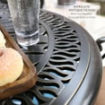 thumbnail image 4 of VIVIJASON 5-Piece Outdoor Patio Dining Set, All-Weather Cast Aluminum Conversation Set, Patio Furniture Set, Include 4 Swivel Cushioned Chairs, 1 Round Table w/Umbrella Hole, Navy Blue Cushion, 4 of 7