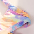 thumbnail image 5 of Fsqjgq Two Piece Swimsuit for Girls Tie Dye Gradient Cute Bathing Suit Kids High Waisted Bandage Beachwear Children Summer Bikinis 7-14 Years, 5 of 7