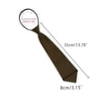 thumbnail image 4 of Pre-atado Color sólido Formal Casual Novio Corbatas con cremallera Corbata ajustable con cremallera para hombres marrón One Size, 4 of 6