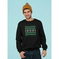 thumbnail image 2 of Christmas And New Year Pattern Sweatshirt Men -Image by Shutterstock, Male Medium, 2 of 4