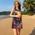 thumbnail image 3 of Disketp Mystic Wolf Dreamcatcher para Vestido sin Mangas para Mujeres, Vestidos de Verano para Mujeres, Casual y Holgado para la Playa, 3 of 7