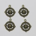 thumbnail image 2 of 20pcs Alloy Compass Shape Pendants Charms DIY Jewelry Making Accessory for Necklace Bracelet (Bronze), 2 of 8