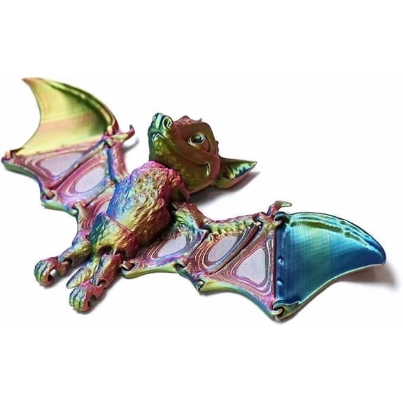 3D Printed bat Model,Articulated bat Toys,Surprise Fantasy Gifts, Flexible Joint Animal Figurines, 3D Printed Stuff,Stress Relief, Fidget restlessness, ADHD Toys