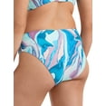 thumbnail image 2 of Tide Pool Ruched High-Waist Bikini Bottom Swimsuit, 2 of 3