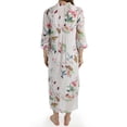 thumbnail image 4 of Women's La Cera 3055 100% Cotton Voile Lined Hummingbird Print Caftan (White/Hummingbird S), 4 of 4