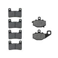 thumbnail image 1 of KMG Front + Rear Brake Pads Compatible with 2011 Kawasaki 1000 Ninja - Non-Metallic Organic NAO Brake Pads Set, 1 of 4