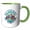 Green/White, variant on 3drose, Doha, the State of Qatar, Cityscape, Coordinates. Artsy Travel Gift, 11oz Magic Transforming Mug