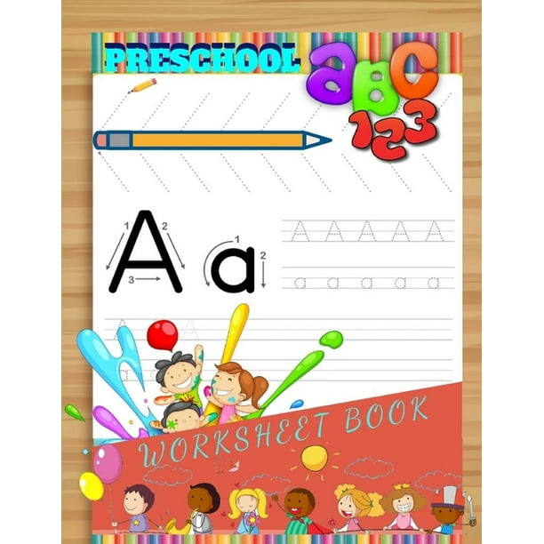 Preschool Abc 123 Worksheet Book Trace Letters Of The Alphabet And Sight Words On The Go