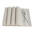 thumbnail image 2 of Uxcell Heat Resistant White Strip Table Woven Placemats 6Pack, 2 of 7