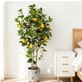 thumbnail image 4 of Huisuilinss Artificial Lemon Tree,Fake Lemon Tree,Faux Lemon Plant,Faux Lemons Citrus Tree In Pot,Yellow Fake Lemon Fruit Silk Tree For Home Office Kitchen Decor Party Wedding Christmas,2 Pack 4FT, 4 of 8