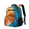 thumbnail image 2 of Aplkyhs Adorable Backpack Lightweight Casual School Bookbag for Kids 9-12 Water Resistant with Padded Straps for Daily Use Ice Fire Basketball, 2 of 7
