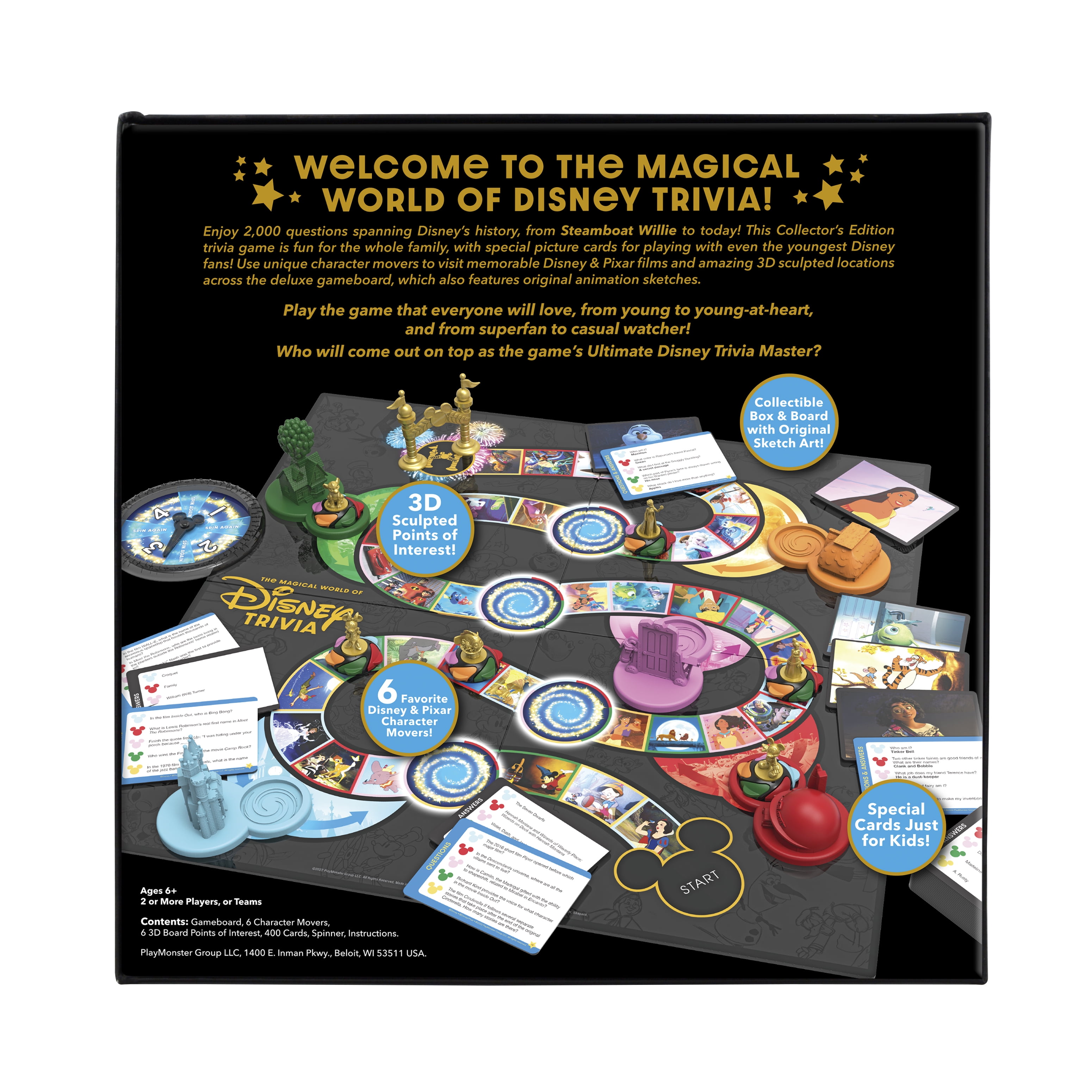 The Magical World of Disney Trivia Game - Family Fun, Children Ages 6+
