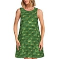 thumbnail image 1 of Easygdp Cactus 3 para Vestido Transpirable de Mujer, Vestido Suelto de Manga Corta con Pliegues y Bolsillos para el Verano, 1 of 7