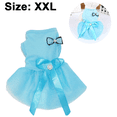 thumbnail image 2 of Vestidos para perros para perros pequeños, medianos, gatos, mascotas, perros, princesas, tutú, falda para perros, lazo, cinturón de cristal, falda, ropa para mascotas, azulXXL, 2 of 5