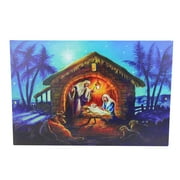 LED Fiber Optic Lighted Nativity Scene Christmas Wall Art 15.75" x 23.5"
