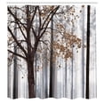 thumbnail image 3 of Ambesonne Autumn Shower Curtain, Lonely Tree Leaves Woods, 69"Wx75"L, Warm Taupe, 3 of 3