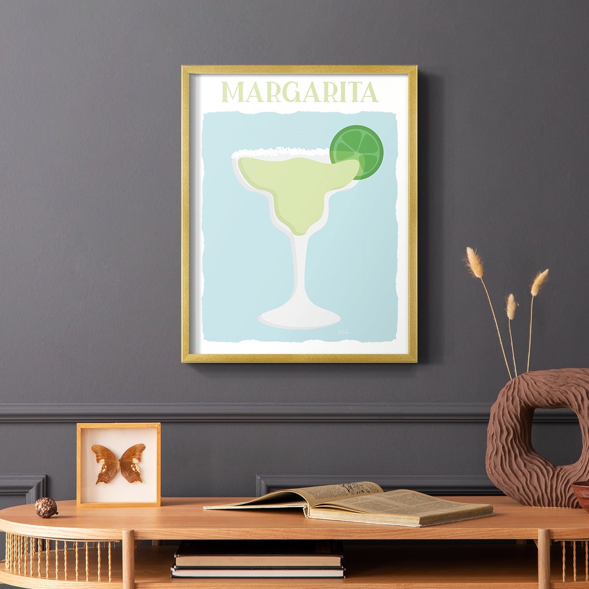 Margarita in Gold Solid Wood 8 x 10 Framed Print