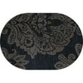 thumbnail image 3 of Art Carpet 841864107425 8 ft. Bastille Collection Large Damask Border Woven Round Area Rug, Blue, 3 of 5
