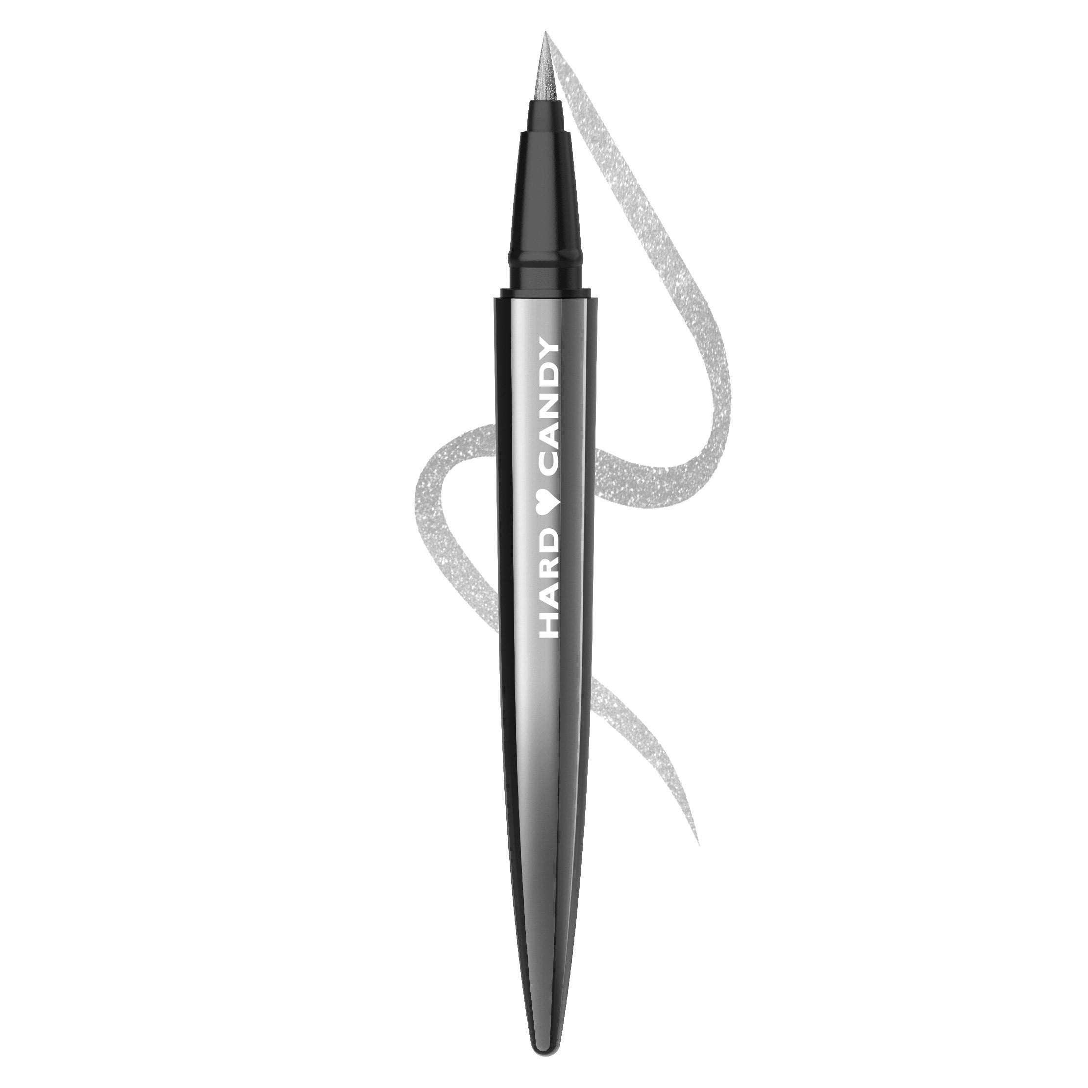 Hard Candy Party Lines Color Play Eyeliner, Liquid, 24HR, Light My Sparkler, Metallic Silver