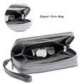 thumbnail image 3 of Womens Double Zipper Wallet Clutch Purse Cellphone Long Wallet with Removable Wristlet, 3 of 6